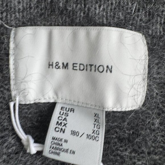 H&M EditionMerino Wool Gray Beaded Midi Skirt XL - Picture 6 of 6